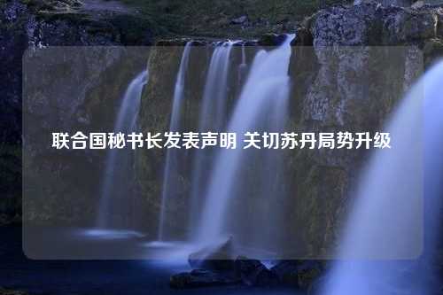 联合国秘书长发表声明 关切苏丹局势升级