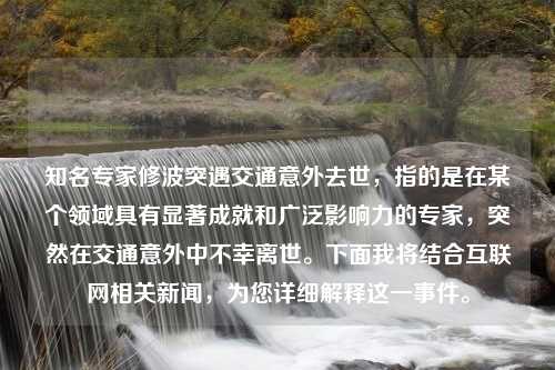 知名专家修波突遇交通意外去世，指的是在某个领域具有显著成就和广泛影响力的专家，突然在交通意外中不幸离世。下面我将结合互联网相关新闻，为您详细解释这一事件。